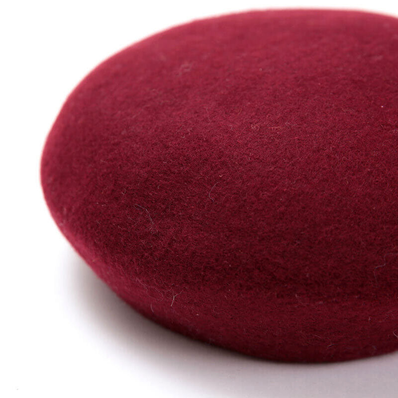 Merino wool Basque beret - Beret is flamingo -