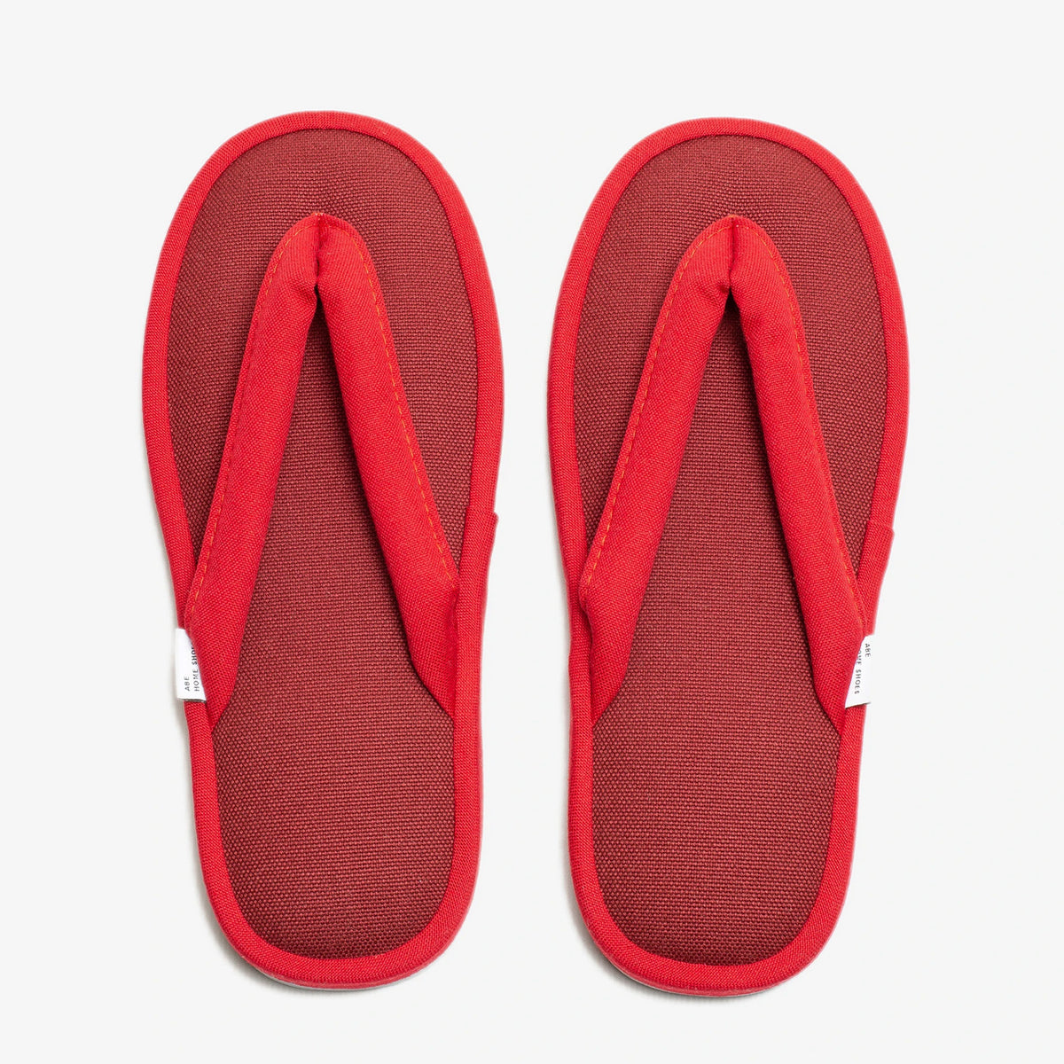 Cardinal red canvas zori room sandals, top view #Color_Cardinal Red