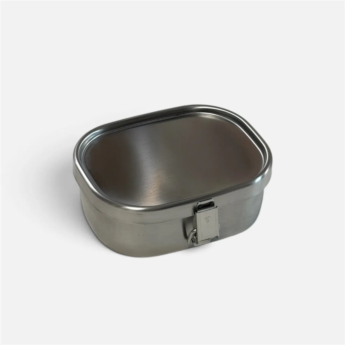 Small stainless steel lunch box, angled view #Size_Small (360 ml)