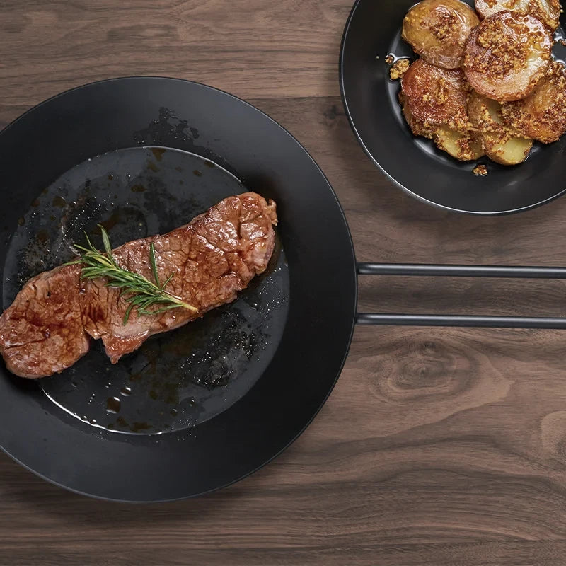 Steak cooked in the Tetsu Pan iron skillet