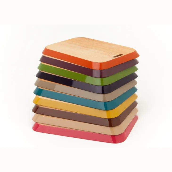 chanto multi tray M in ten urushi colours, stacked