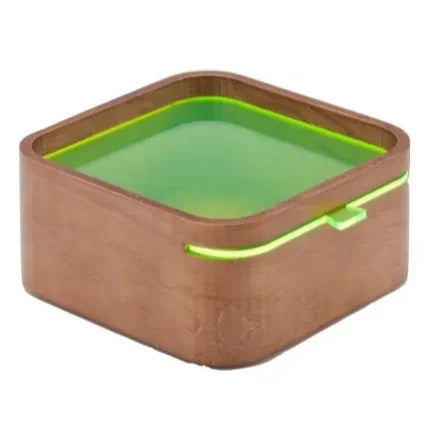 chanto wooden container, walnut-look with green lid #Color_Walnut-look / Green