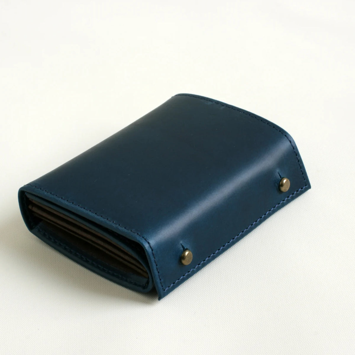 m+ millefoglie II leather wallet in blue #Color_Blue
