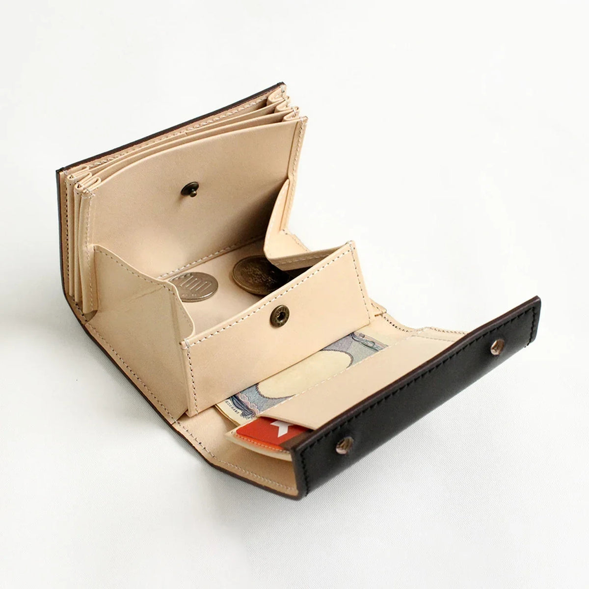 Card slots inside the m+ cordovan wallet