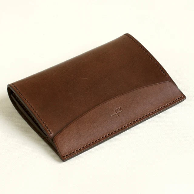 m+ FERMA MATI leather card case in dark brown #Color_Dark Brown
