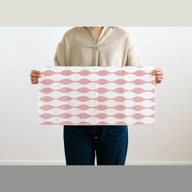Large hirali kitchen cloth held open, Aki no Mizu design