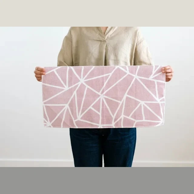 Large hirali kitchen cloth held open, Kōri Musubu design