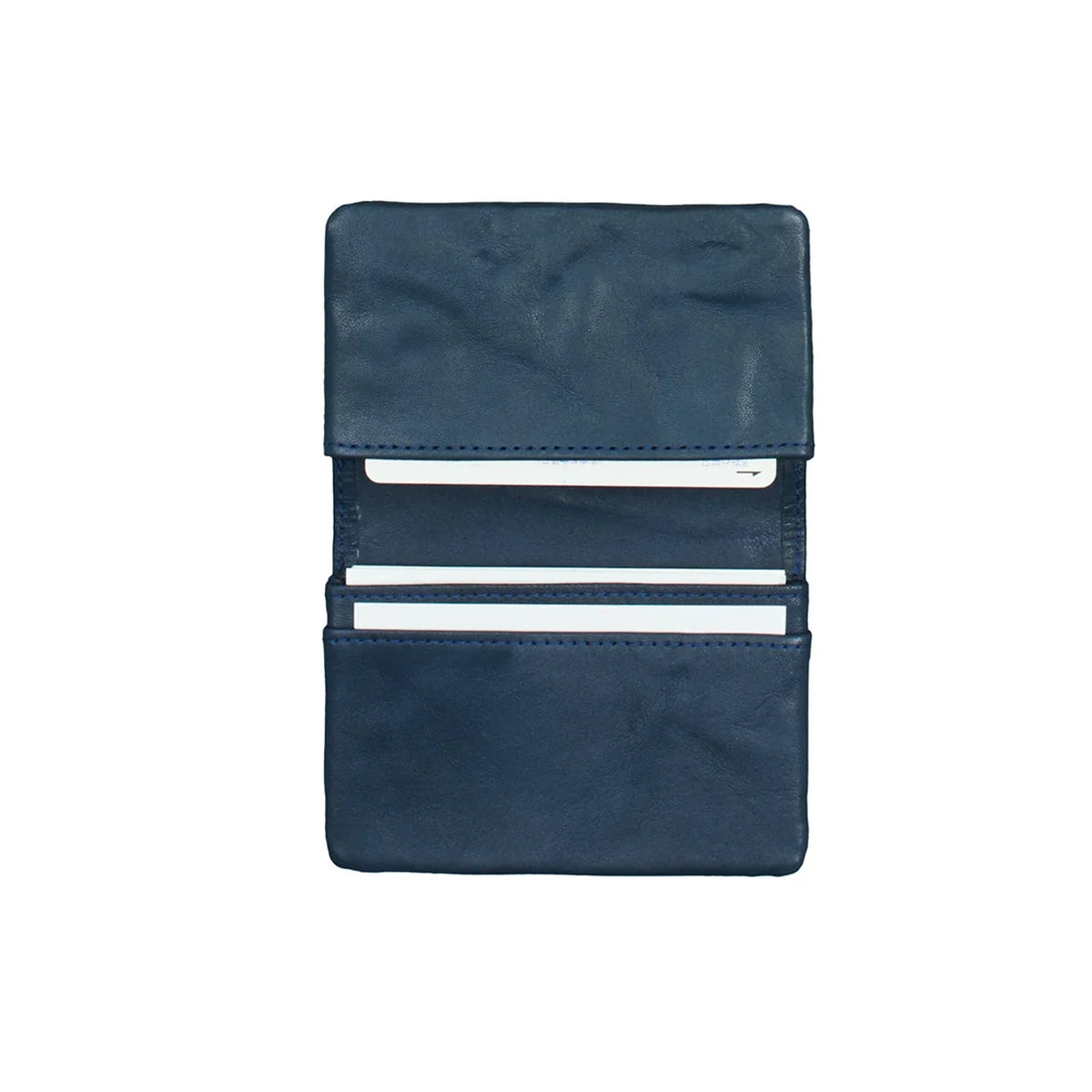 hmny leather card case in navy #Color_Navy