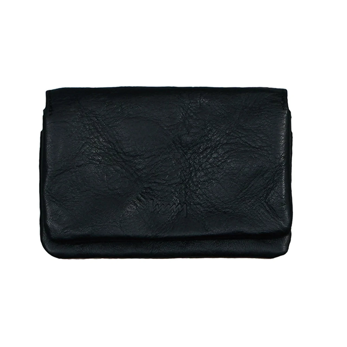 hmny leather card case in black #Color_Black