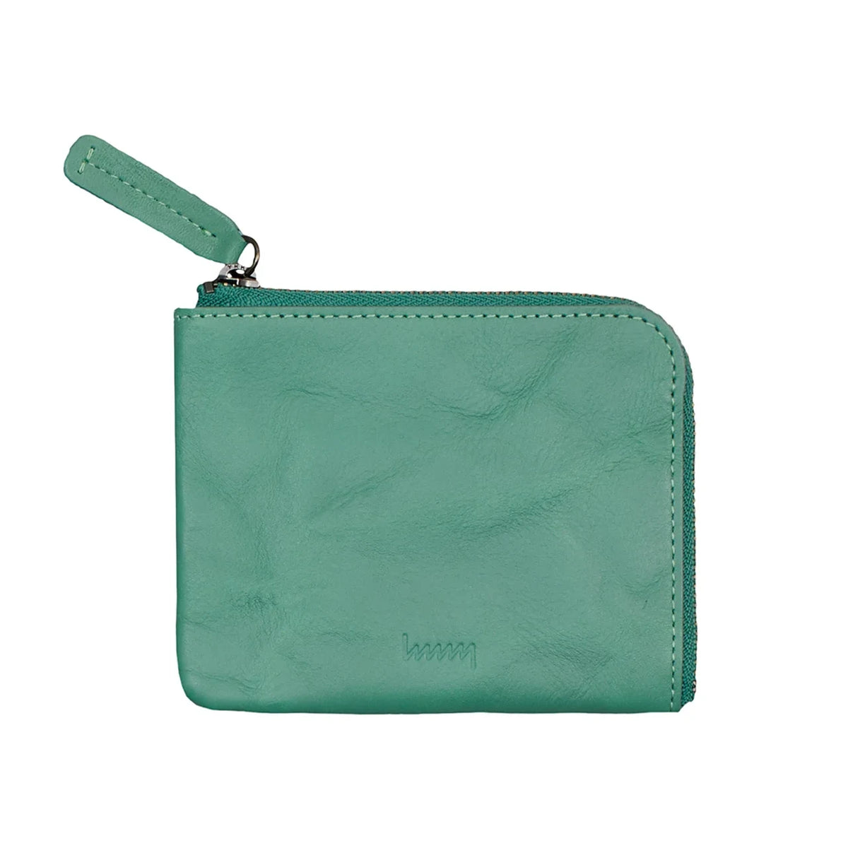 hmny compact leather wallet in green #Color_Green