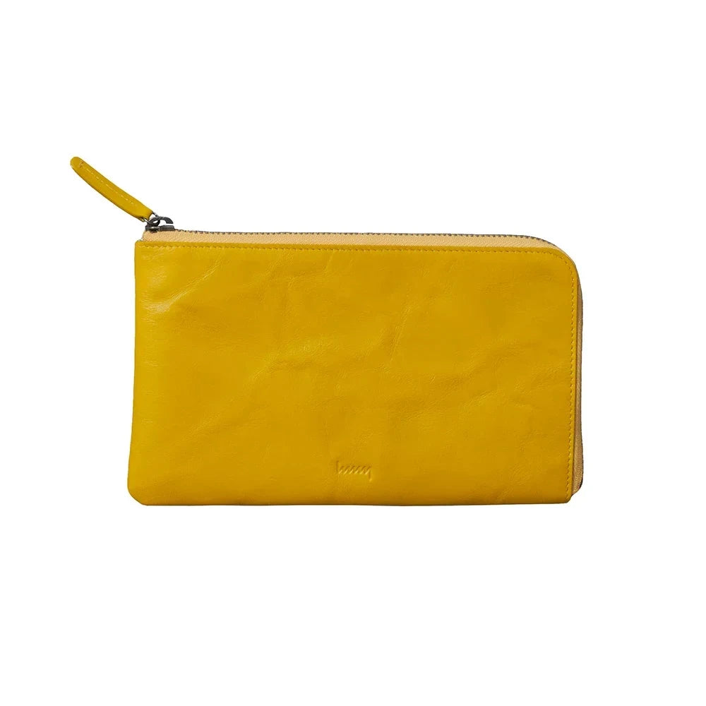 hmny leather card wallet in yellow #Color_Yellow