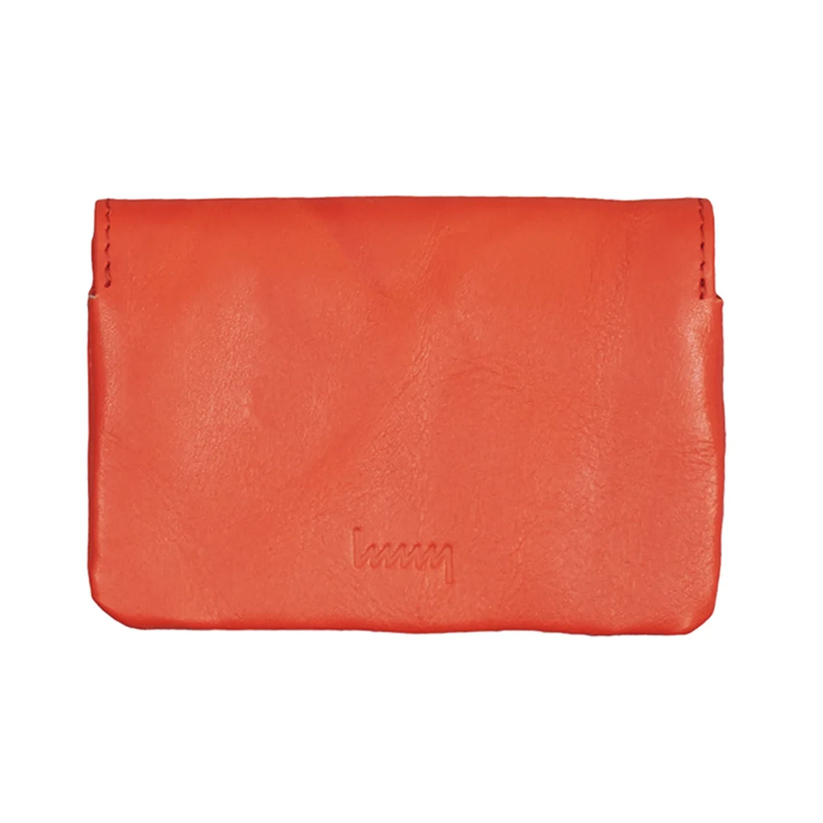 hmny leather card case in orange #Color_Orange