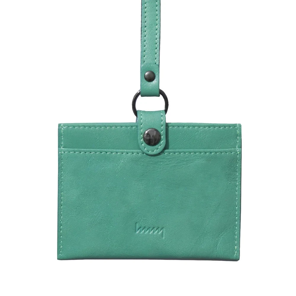 hmny leather ID card holder in green #Color_Green