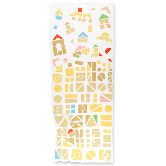 Hana gauze tenugui, Building Blocks design #Design_Building Blocks