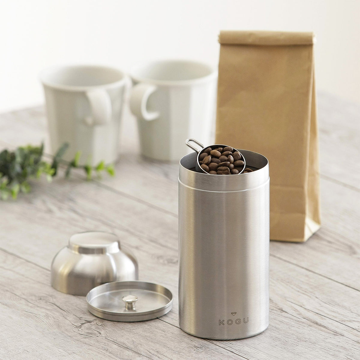 Coffee Kogu stainless steel coffee canister