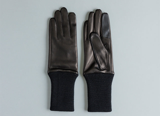 Japanische Lederhandschuhe | Damen, touchscreen-kompatibel