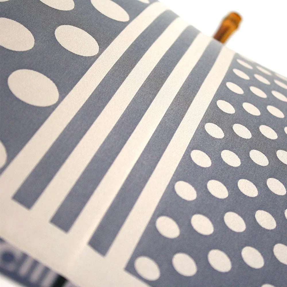Woven dots and stripes on the kirie umbrella fabric