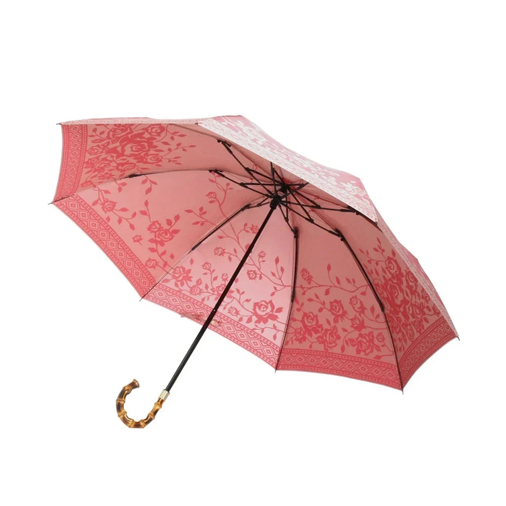 kirie Rose umbrella in French Red, underside #Color_French Red