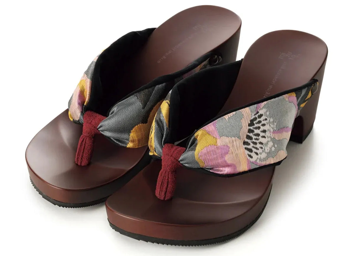 Mizutori geta "hitete (6.5cm)" Marron - Mizutori Kogyo -