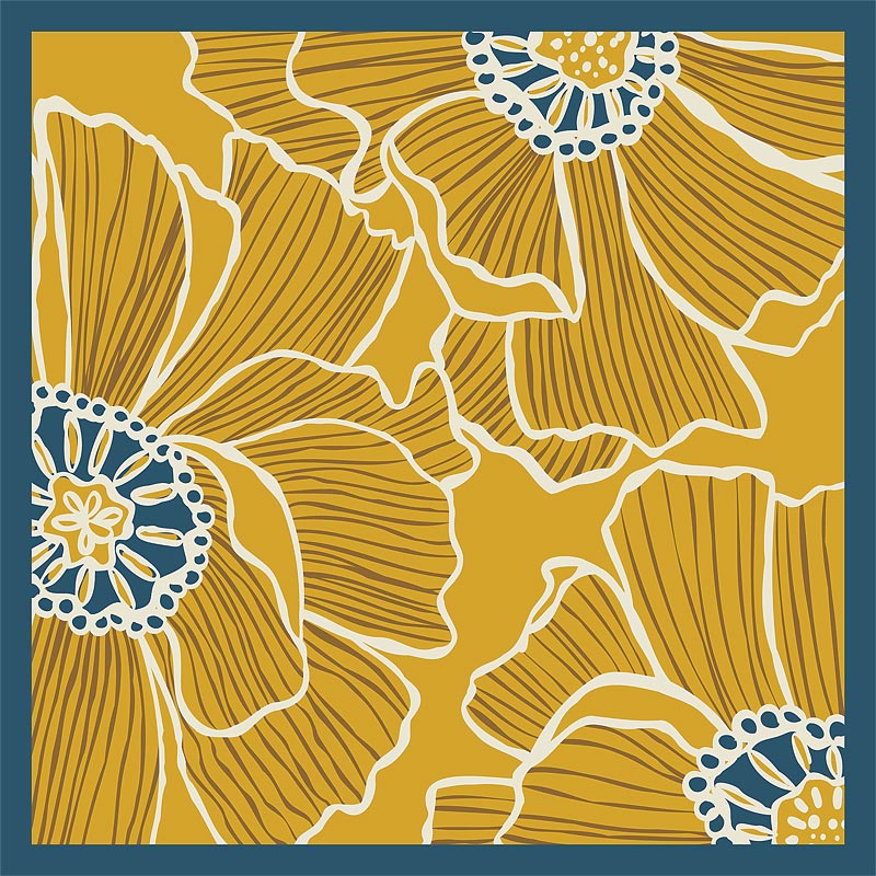 NAGARE water-repellent furoshiki – Daisy pattern #Pattern_Daisy