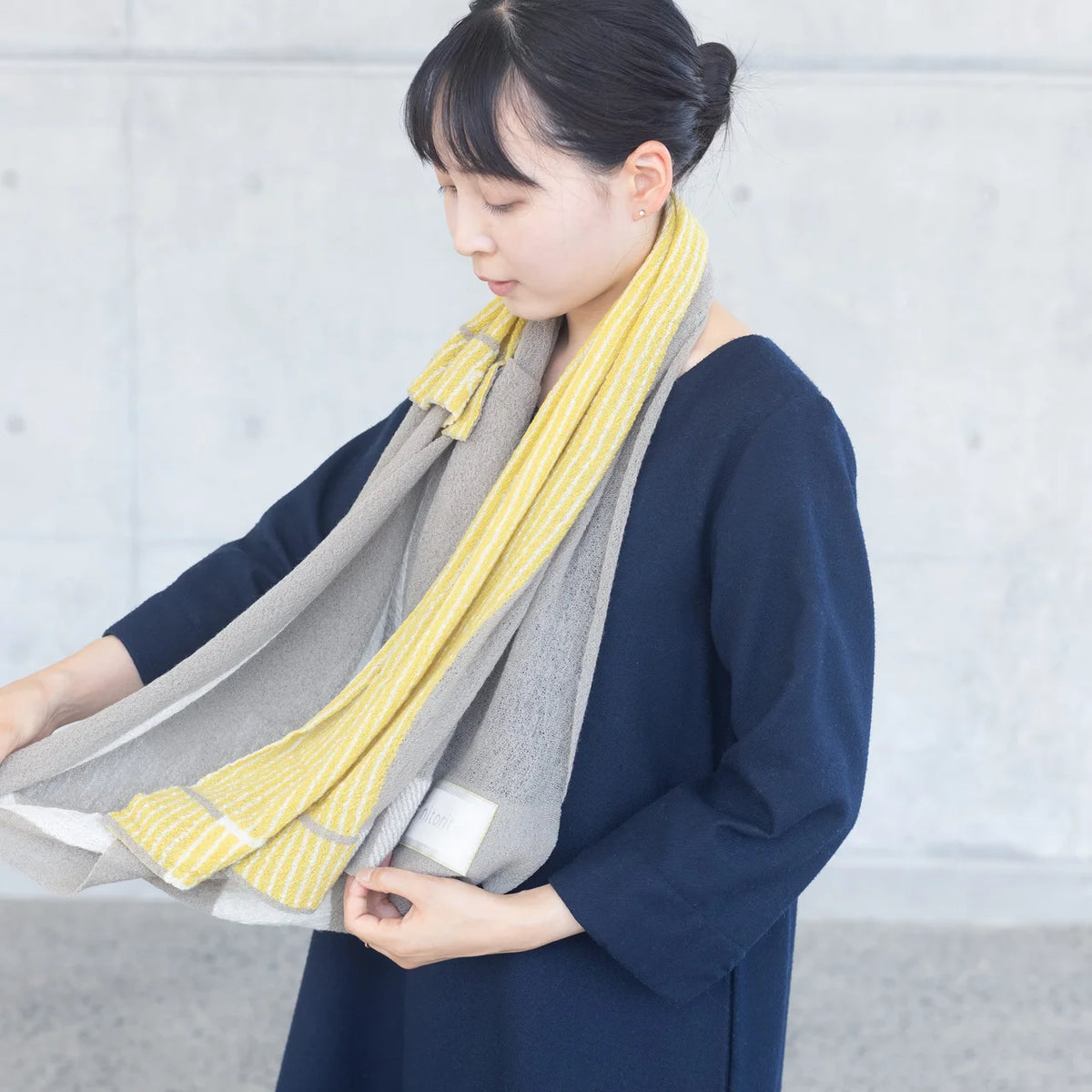 Wearing the gray nitorito sora snood