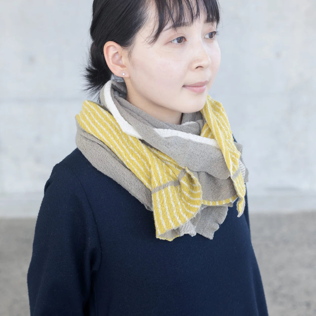 Wearing the gray nitorito sora snood
