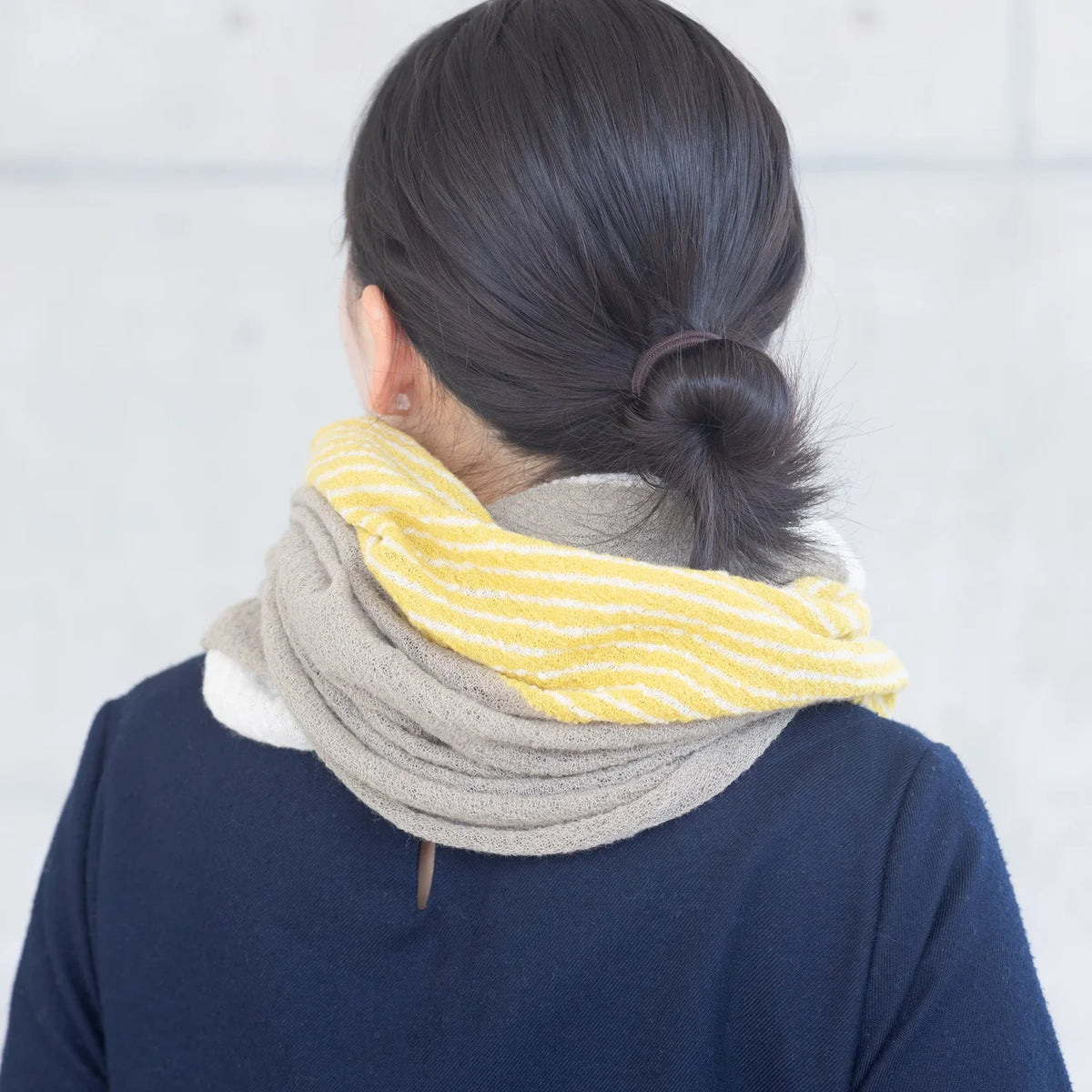 Wearing the gray nitorito sora snood