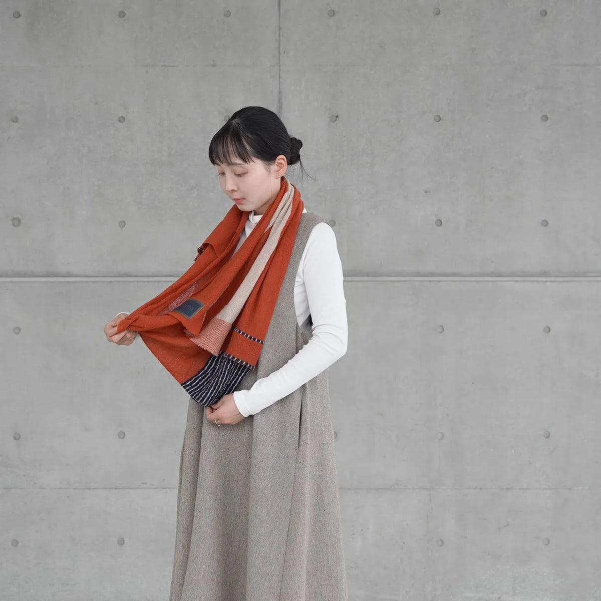 Wearing the wine nitorito sora snood