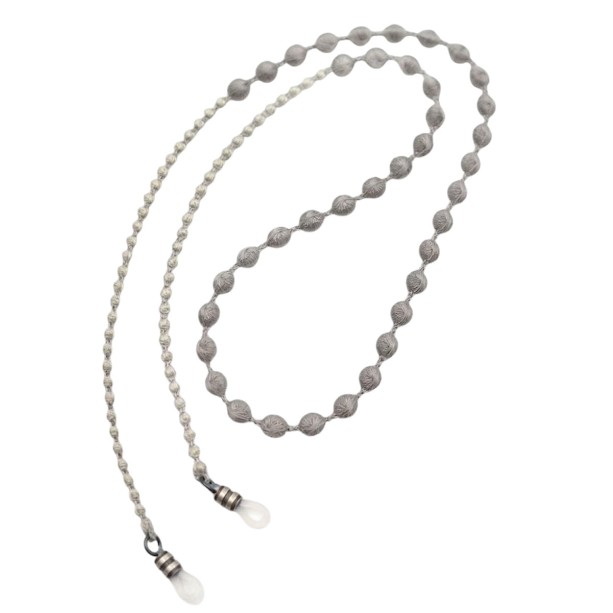 Gray beaded glasses cord #Color_Gray
