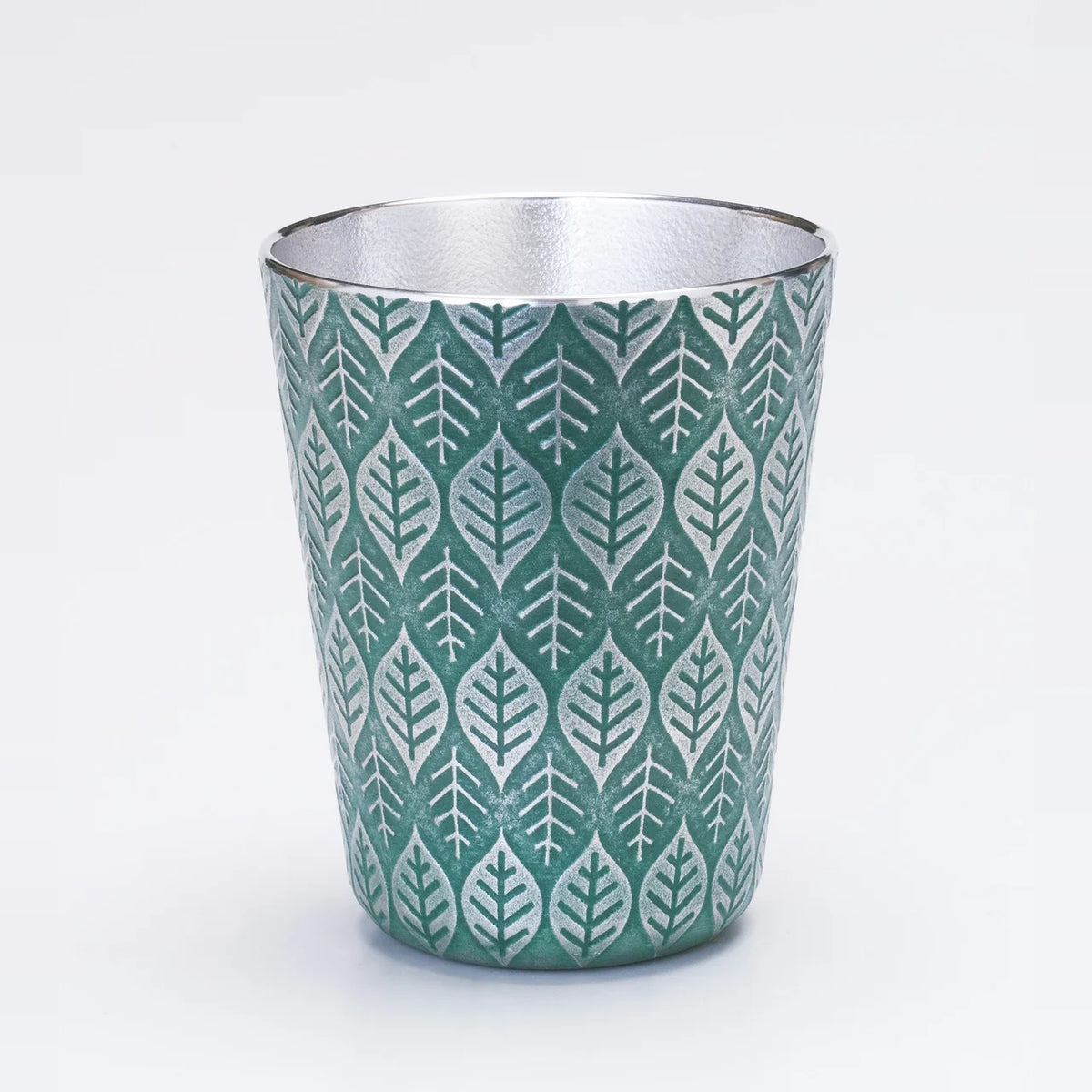 Osaka Suzuki tin tumbler Happa with leaf pattern in green #Color_Green