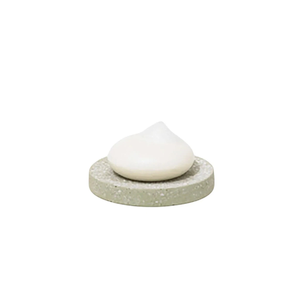 soil soap dish for bath, circle, green