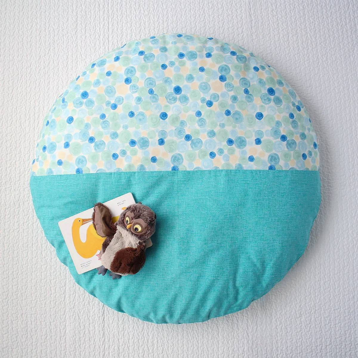 Takaokaya senbei floor cushion in blue #Color_Blue