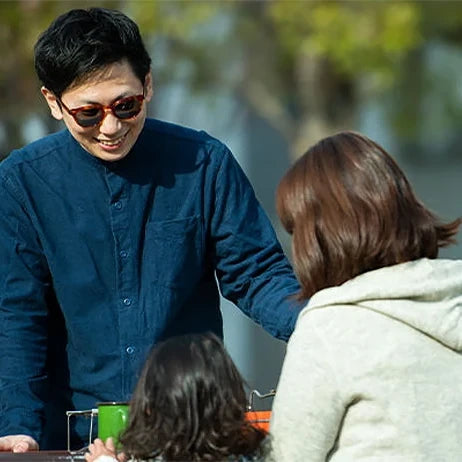 Wearing tesio YAMA sunglasses in town