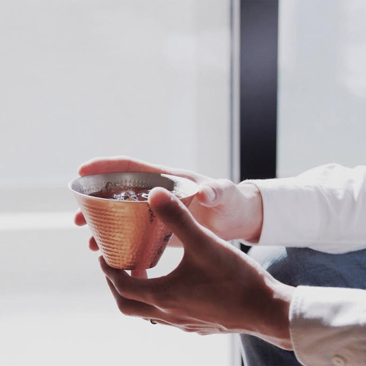 Tasse à café glacé en cuivre - ROUGE&BLANC -