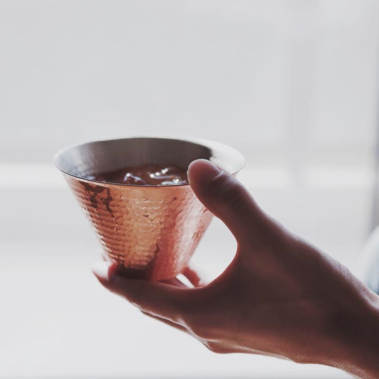 Tasse à café glacé en cuivre - ROUGE&BLANC -