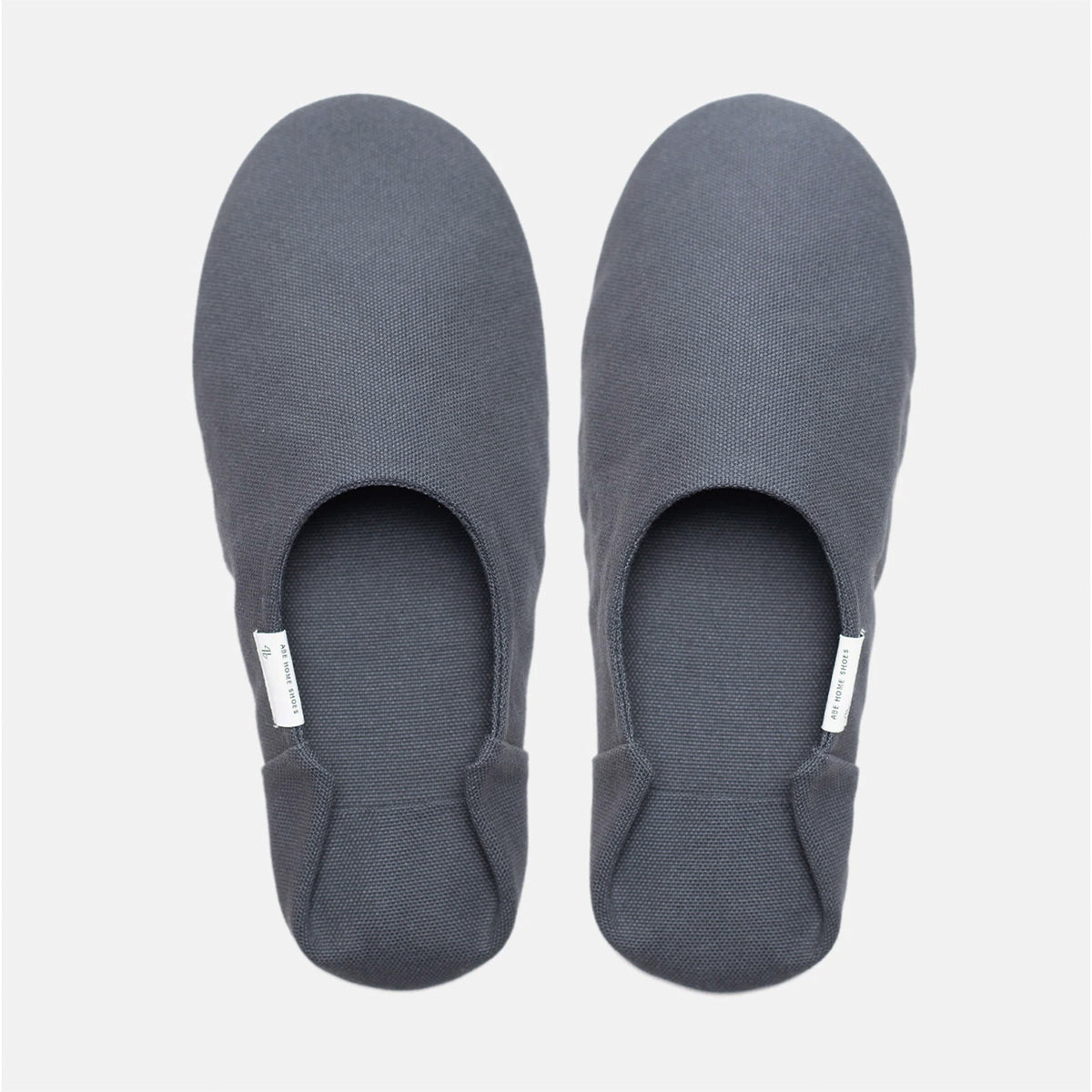 Slate gray canvas babouche, top view #Color_Slate Gray