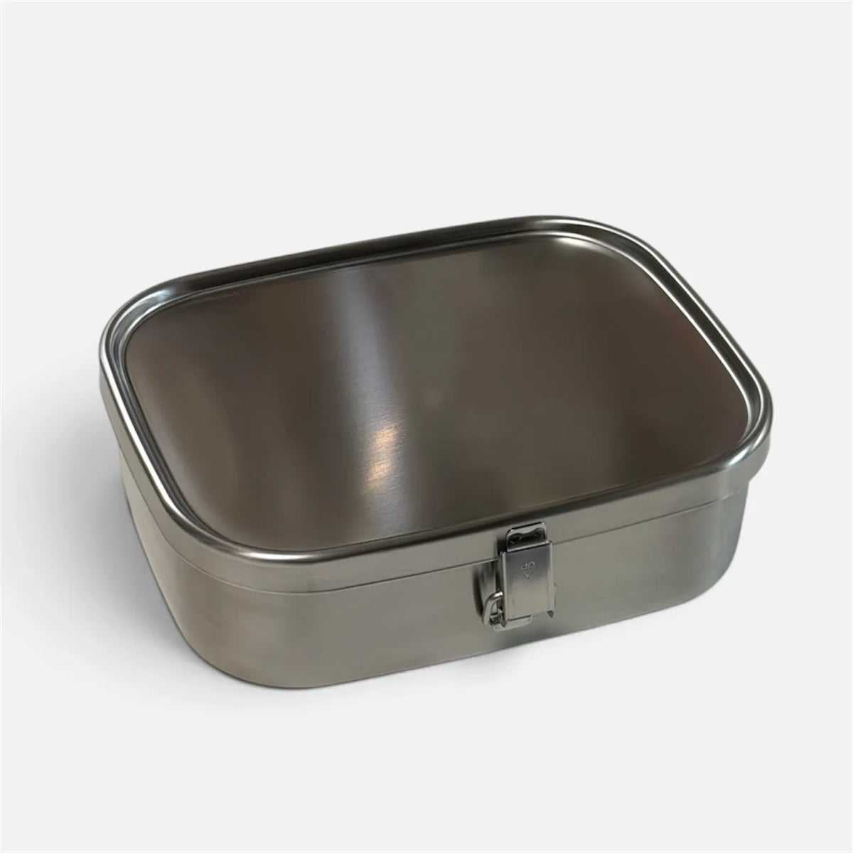 Large stainless steel lunch box, angled view #Size_Large (670 ml)