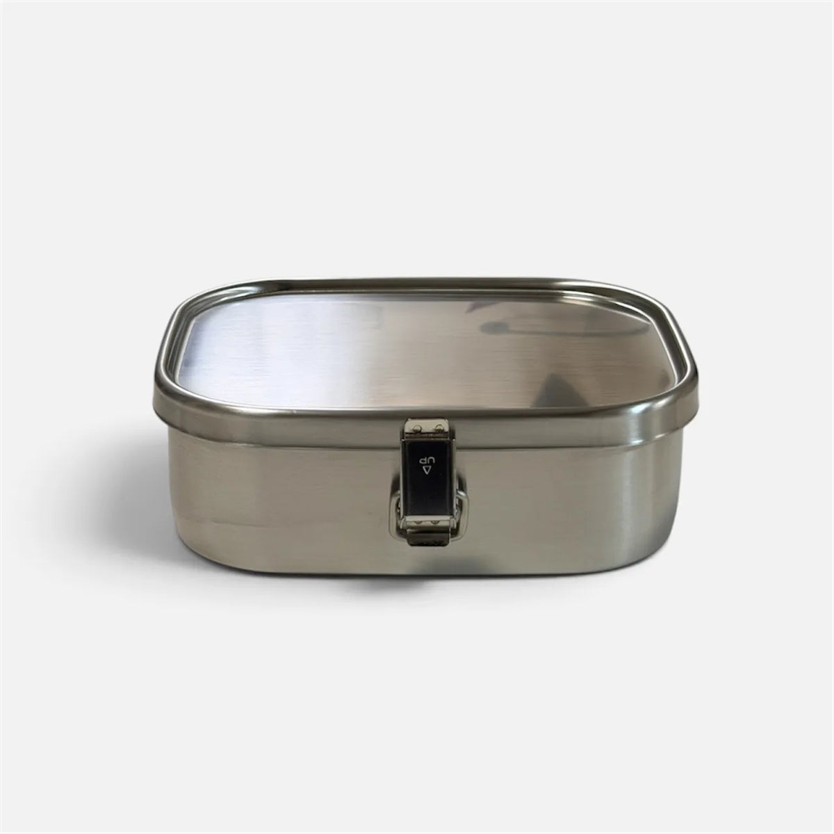 Medium stainless steel lunch box, front view #Size_Medium (500 ml)