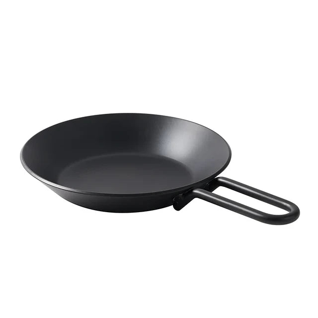Tetsu Pan nitrided black iron frying pan, side view
