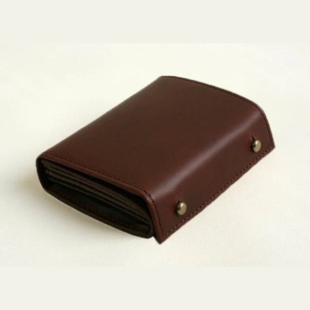 m+ millefoglie II leather wallet in tobacco  and  choco #Color_Tobacco × Choco