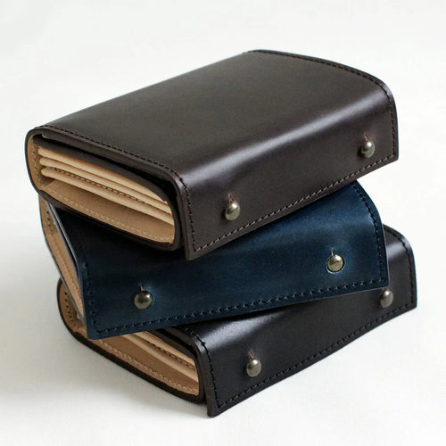 m+ millefoglie II Cordovan 27 – Compact Cordovan Leather Wallet