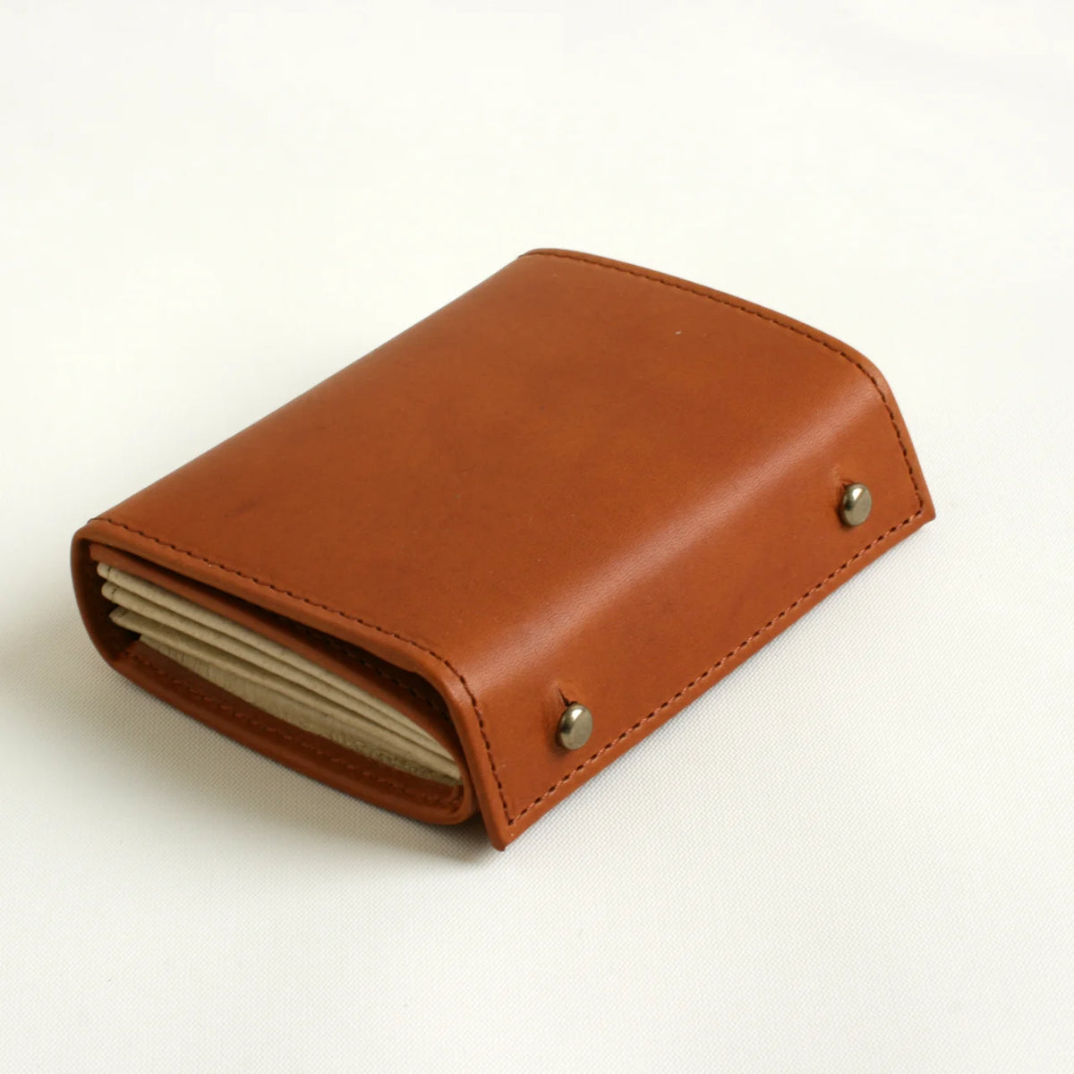 m+ millefoglie II leather wallet in cognac #Color_Cognac