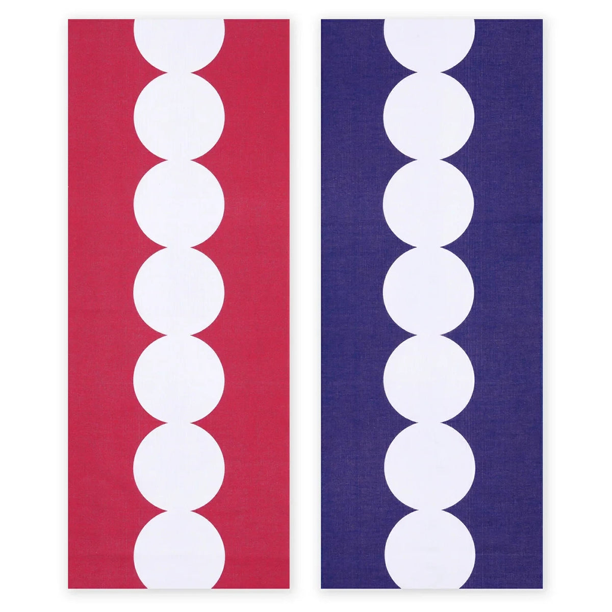 hirali reversible tenugui, Tsukimi Dango design: front and back