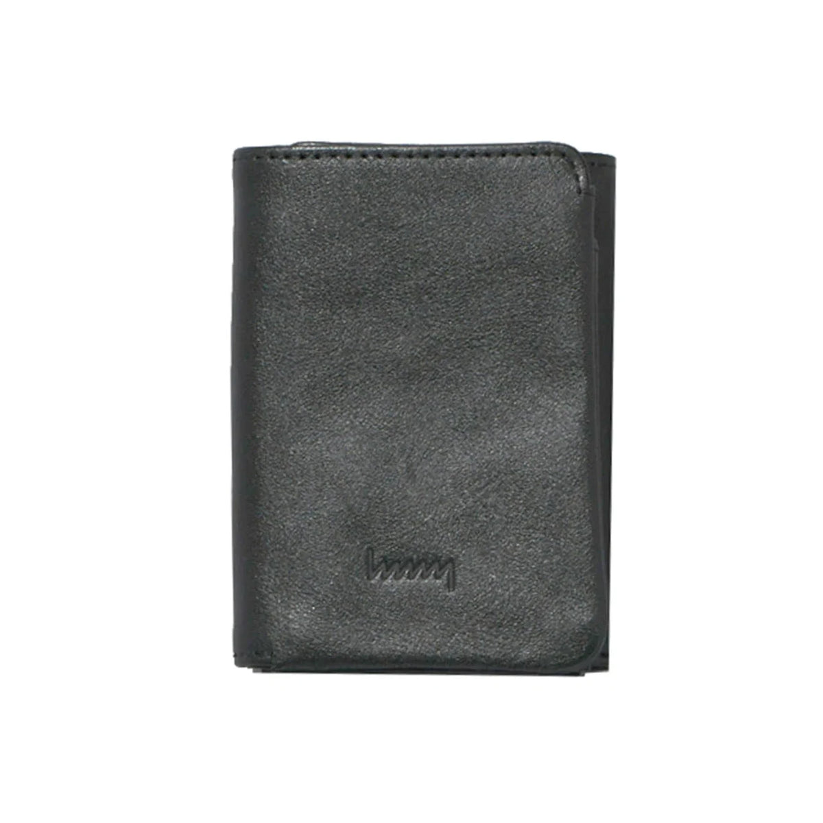 hmny tri-fold leather wallet in black #Color_Black