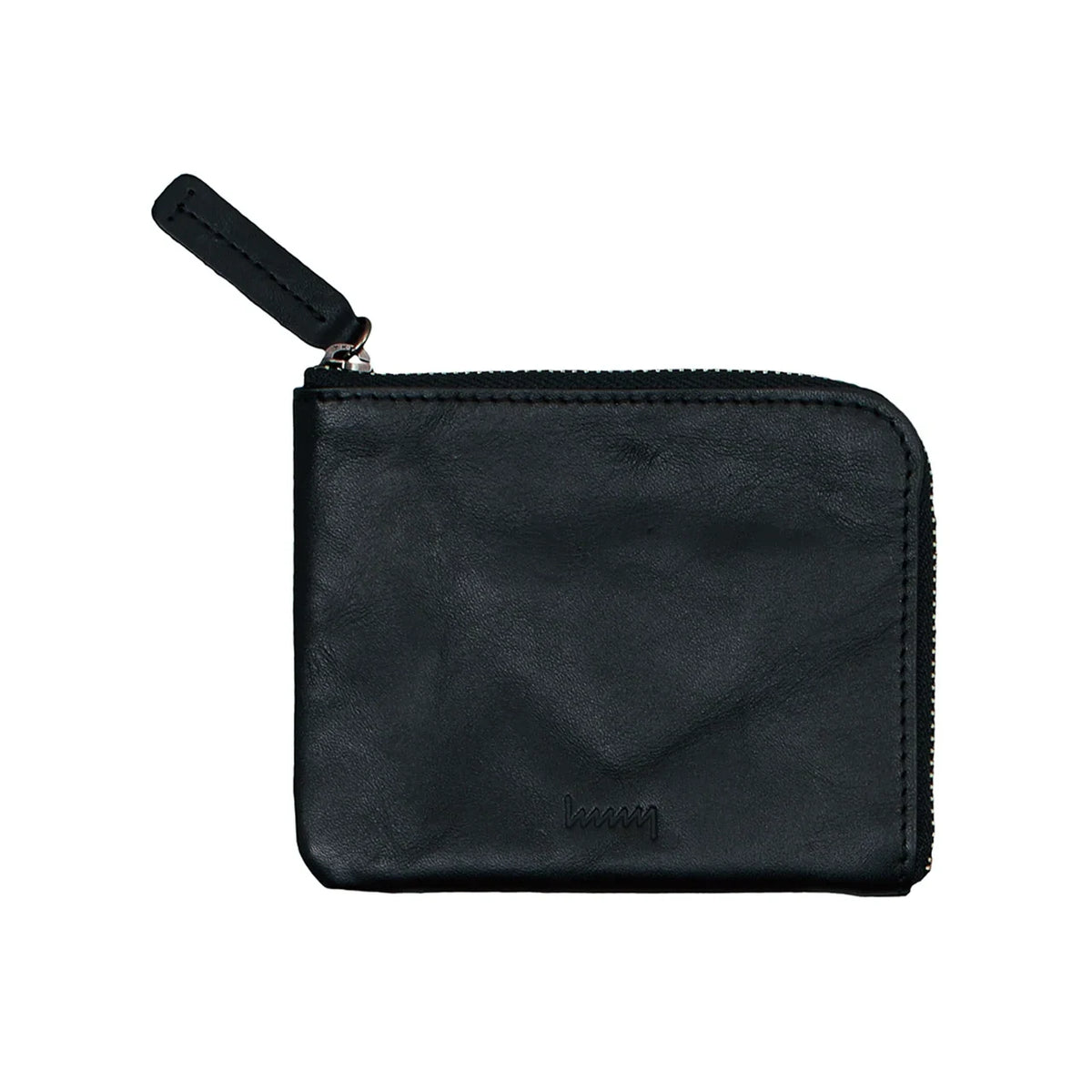 hmny compact leather wallet in black #Color_Black