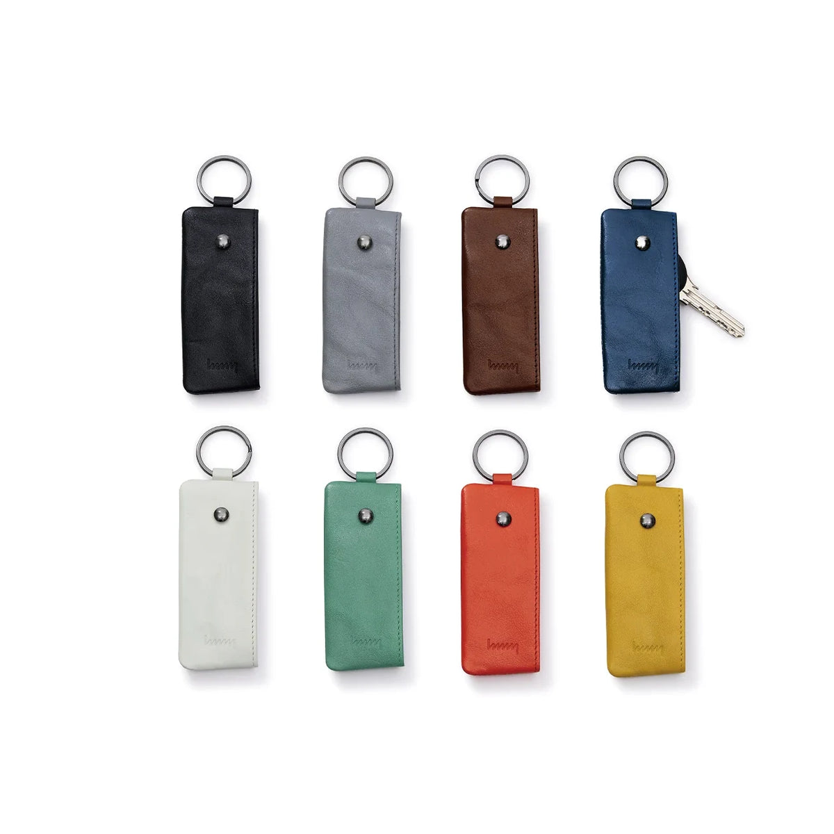 hmny leather key cases lined up