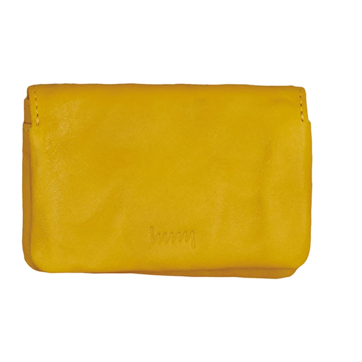 hmny leather card case in yellow #Color_Yellow