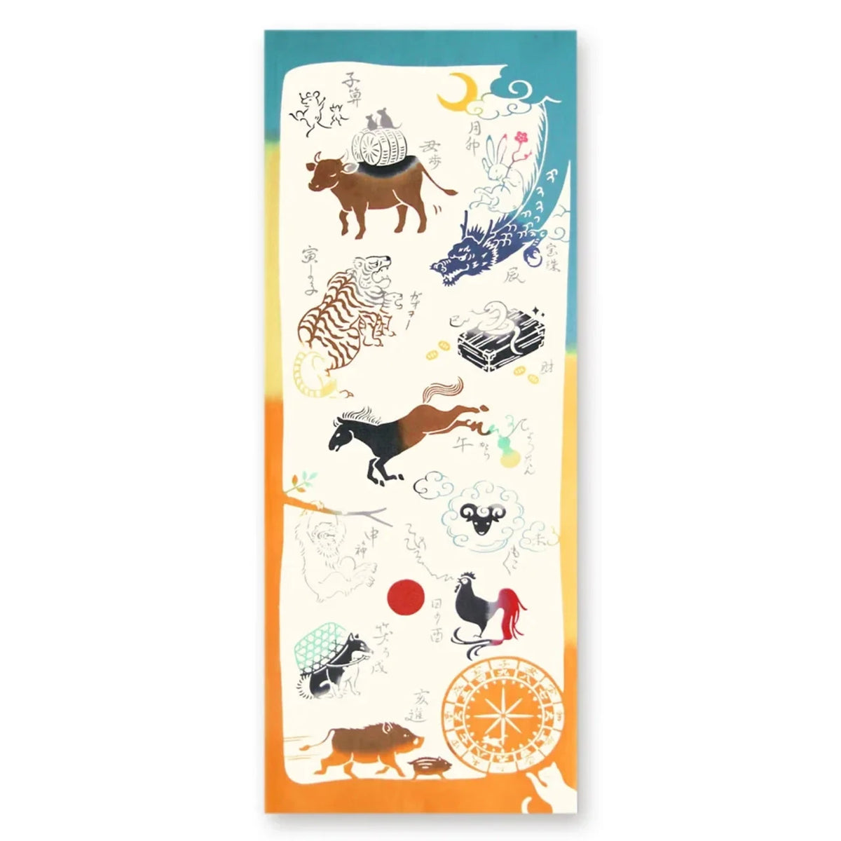 New Year tenugui, Zodiac Parade design #Design_Zodiac Parade