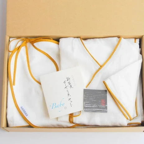 Kyo-Wazarashi newborn gauze gift set of 3 in its gift box