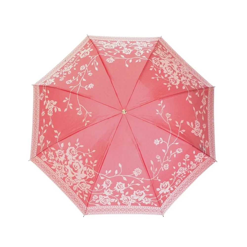 kirie Rose umbrella in French Red, canopy from above #Color_French Red